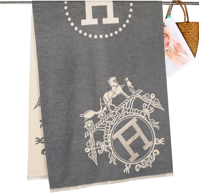 EXTREE Scarfs for Women Pashmina Silky Shawl Wrap for Evening Dressing Blanket Open Front Poncho Cape - Image 4